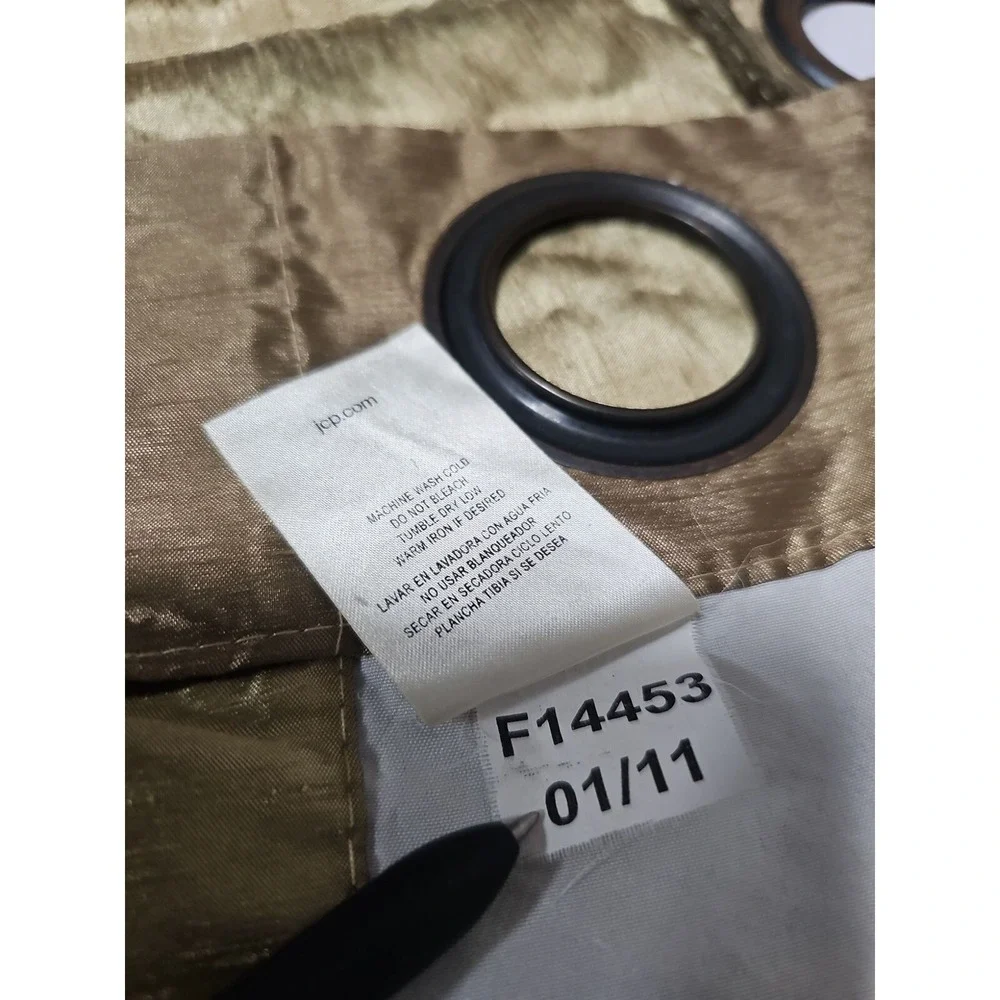 Studio JCP Studio Curtain Panel Grommet Striped Room Darkening Beige Brown 52x40